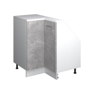 Vicco Armario Para Techo Inclinado Armario De Esquina Rion, Hormig&oacute;n/blanco, 75.6 X 81.6 Cm Con 1 Puerta, Vicco
