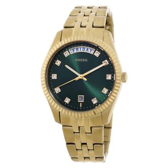 Fossil Scarlette Quartz Crystal Green Dial Watch ES5460