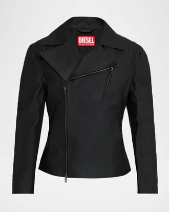 Diesel Mens J-Cecilio Asymmetric-Zip Moto Jacket