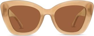 Banbé Eyewear The Bardot Cat Eyed Sunglasses In Nude Brown