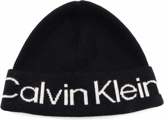 Calvin Klein Eco Knit Beanie CK Black