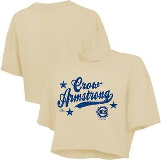 Majestic Threads Womens Majestic Threads Pete Crow-Armstrong Cream Chicago Cubs Boxy Crop Top at Nordstrom, Size Xx-Large