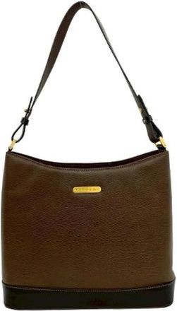 Burberry Pre-owned Leren Schoudertas - Dames - Vintage Schoudertas - Bruin - ONE Size - Leer - Vintage