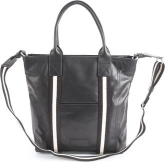 Bally Black Leather Shoulder Bag (Pre-Owned)