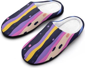 Generic Leopard Mens Slippers Comfortable And Non-slip Cotton Slipper Shoe for House