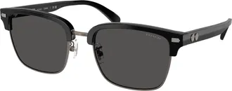 Coach Dark Grey Square Mens Sunglasses HC8412 500287 56
