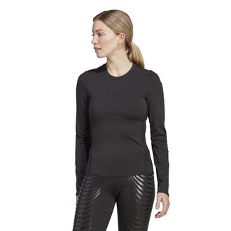 adidas Techfit Control x Rheon Lange Mouw - Dames - Sportshirts - Zwart - S - Polyester - Fitness