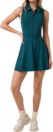 Travis Mathew Moveknit Sleeveless Polo Dress In Dark Sea