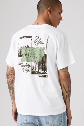 Levi's Relaxed Fit Graphic Tee - Uomo - L - Bianco / Natural Habitat White Plus