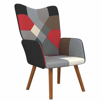 vidaXL Silla De Relajaci&oacute;n De Tela Patchwork Vidaxl