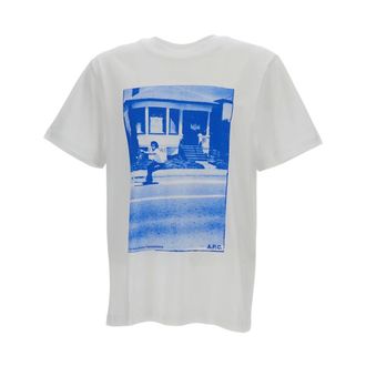 A.P.C. T-Shirts, male, White, Size: M Graphic-print T-Shirt