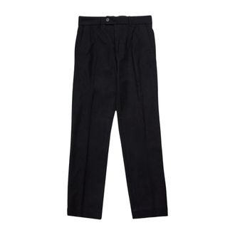 Selected Pantalon Straight Terry Wool Blend - Heren - Broeken - Zwart - Maat: W30 Wol