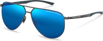 Porsche Design P8962 C Mens Sunglasses Grey Size 64