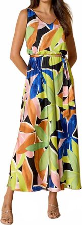 Nic+Zoe Mega Blooms Bianca Dress In Green Multi