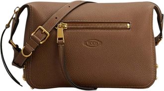 Tod's Brown Metal Dots Mini Shoulder Bag