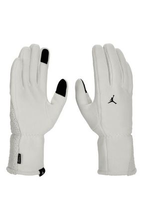 Nike Jordan Polartec Fleece Tech Gloves in Light Orewood/off Noir at Nordstrom, Size Medium