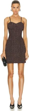 Givenchy Womens Bronze Corset Sleeveless Mini Dress, Size XS