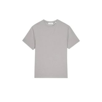 Frame Denim T-Shirts, male, Gray, Size: 2XL Fold Short Sleeve Cotton Tee