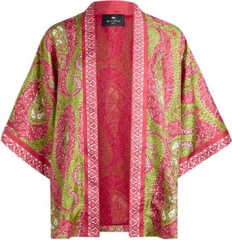 Etro Paisley Foliage Silk Twill Jacket