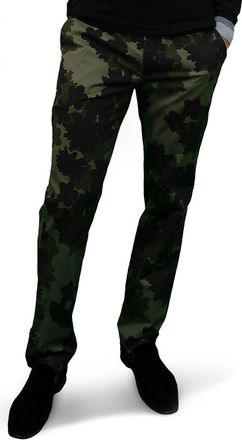 Lords of Harlech Charles Flat Front Chino Printed Pant in Salerno Floral Sage at Nordstrom, Size 32 X 32