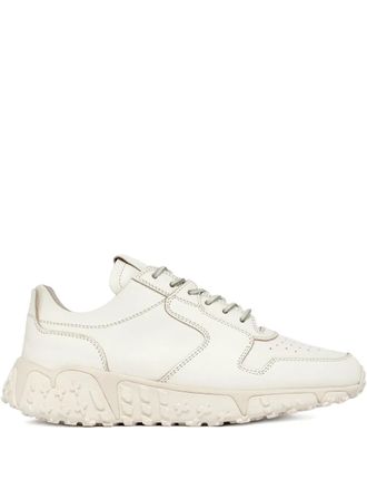Buttero panelled sneakers - men - Fabric/Calf Leather/Rubber - 41.5 - White