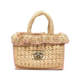 Kurt Geiger Chelsea Ruffle Tote Bag - Dames - Handtassen - Beige - ONE Size - Tassen