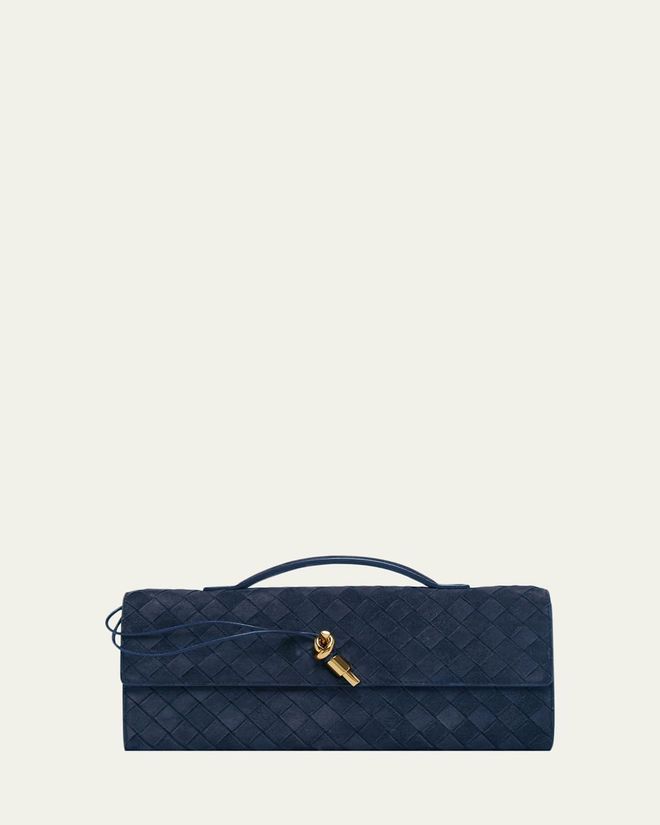 Andiamo Suede Clutch Bag