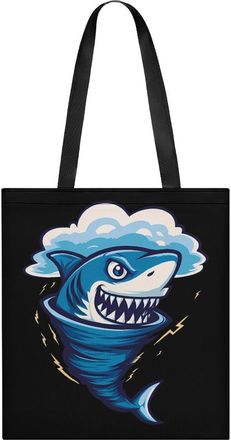 Generic Shark Tornado Storm Hurricane Tote Bag for Women Men Shoulder Bags Purses Pouch Handbags