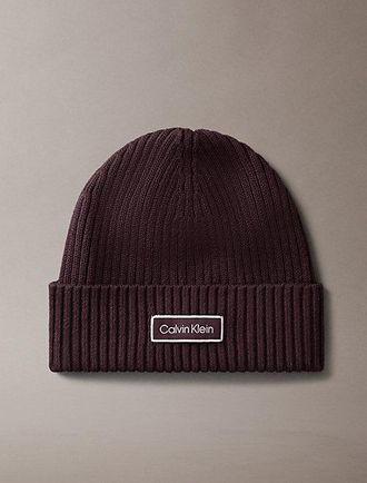 Calvin Klein Gorro De Punto De Canal&eacute; Con Parche Con Logo