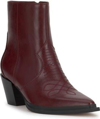 Jessica Simpson Helvona Pointed Toe Bootie in Dark Granada Lxvcll at Nordstrom, Size 9.5