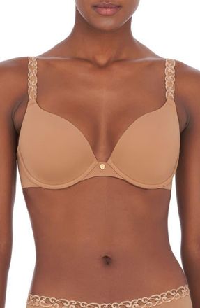 Natori Pure Luxe Underwire Push-Up Bra in Cafe at Nordstrom, Size 36Dd