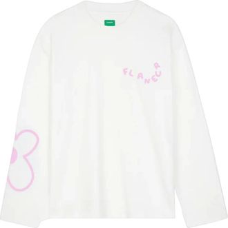 Flaneur Fl&acirc;neur, Tops, Heren, Wit, L, Katoen, Blossom Long Sleeve