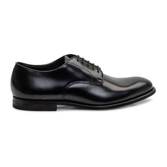 Doucal's Derby Veterschoen - Heren - Nette schoenen - Zwart - 43 1/2 EU - Leer - Schoenen