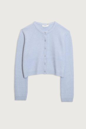 Sablyn Womens Ash B Cable Cardigan In Sky Blue