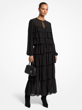 Michael Kors Ruffled Georgette Maxi Dress