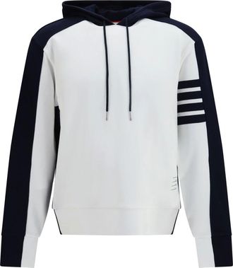 Thom Browne Felpa con cappuccio Loopback Colorblock - - Sweatshirts & Hoodies - Uomo - Bianco - L