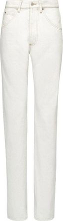 Maison Margiela High-Waisted Denim Jeans - Dames - Slim Fit Jeans - Wit - W27 - Denim - Jeans