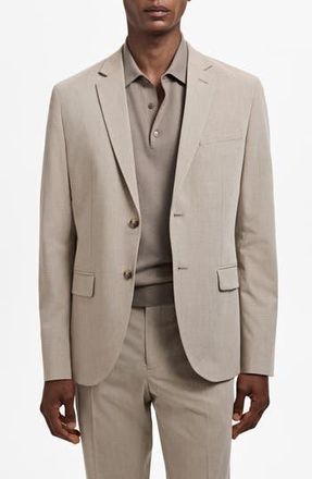 Mango Slim Fit Suit Jacket in Sand at Nordstrom Rack, Size 36