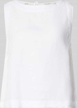 Marc O'Polo Regular Fit Blusentop aus reinem Leinen in Weiss, Gr&ouml;&szlig;e 38
