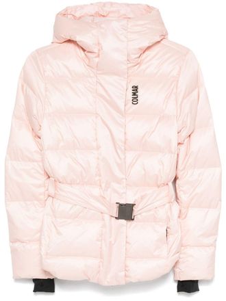 Colmar belted ski jacket - women - Elastane/Polyester/Polyamide/Duck Down/Duck Feathers - 44 - Pink