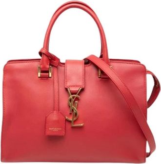 Saint Laurent Pre-owned Handbags, female, Red, Size: ONE SIZE Pre-owned Leather Handbag