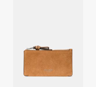 Kate Spade New York Loop Suede Zip Card Case