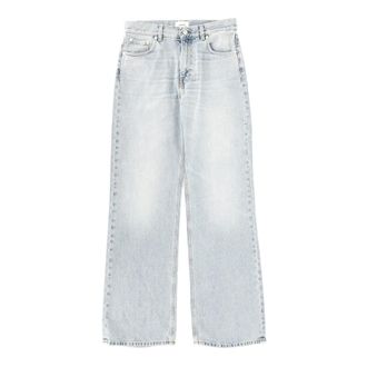 Haikure Straight Jeans, female, Blue, Size: W25 Korea Jeans