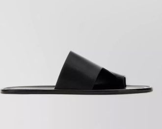 The Row leather thong slippers