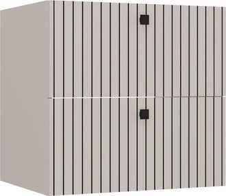 Topeshop Tigo 60 2s - Mueble Bajo Lavabo 2 Cajones Frente Ranurado - 60x45.5x57 Cm - Cachemire