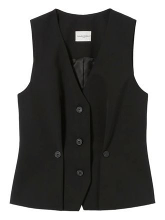 Claudie Pierlot button V-neck vest - Zwart