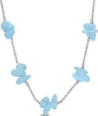 Delmar Gemstone Station Necklace in Blue at Nordstrom Rack