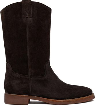 Buttero panelled suede boots - Marrone