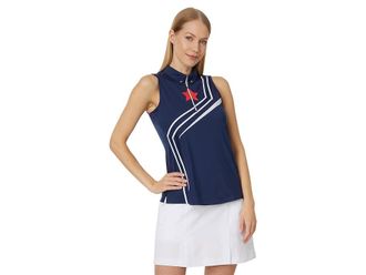 Jamie Sadock Spirit Of America Sleeveless Top Womens Clothing Moonlit : MD, Polyester/Spandex
