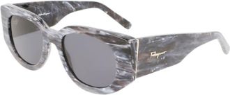 Ferragamo Grey Oval Ladies Sunglasses SF1053S 039 52